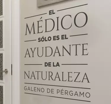 Vinilo cita medicina Galeno - TenVinilo