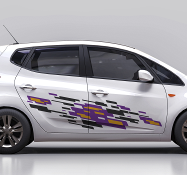 Vinilo para coches diseño llamas deportivo - TenVinilo
