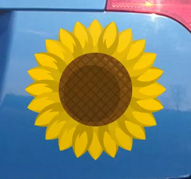 Vinilo coche flor de girasol - TenVinilo