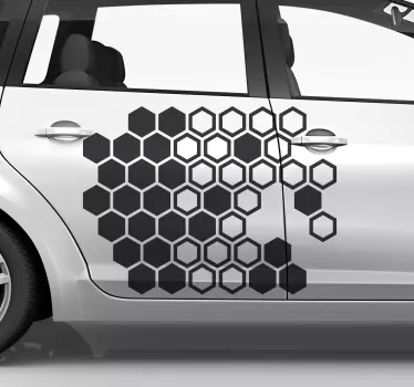 Vinilo coche panal abejas geométrico - TenVinilo