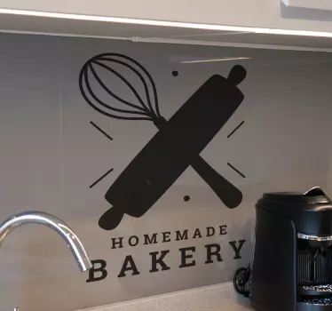 Vinilo cocina frase panadería casera - TenVinilo