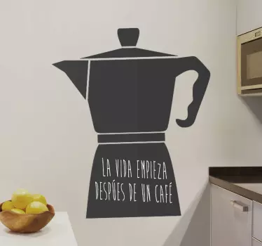 Vinilo cocina la vida empieza después del café - TenVinilo