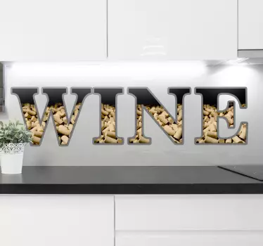 Vinilo corcho pared wine - TenVinilo