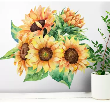Vinilo de flor Girasoles - TenVinilo