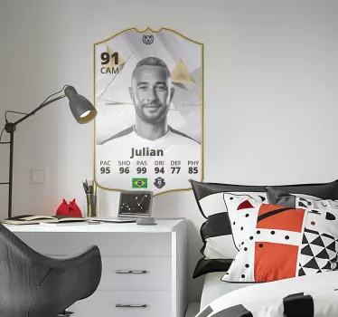 Vinilo fútbol tarjeta de icono - TenVinilo