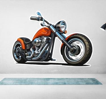 Vinilo de moto estilo clásico cruiser - TenVinilo