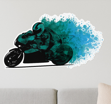 Vinilo de moto salpicadura azure - TenVinilo