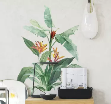 Vinilo de planta Grandes hojas tropicales - TenVinilo