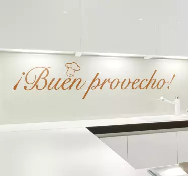 Vinilo decoración buen provecho - TenVinilo