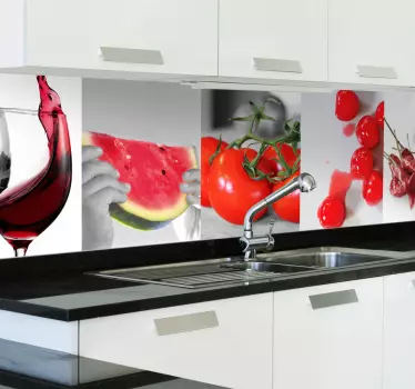 Vinilo decorativo alimentos rojos - TenVinilo