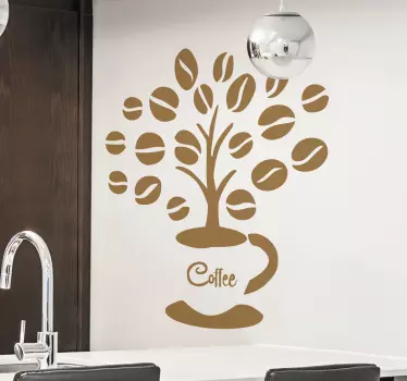 Vinilo para cocina árbol cafetero - TenVinilo