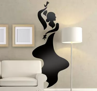 Vinilo pared dormitorio baile andaluz - TenVinilo