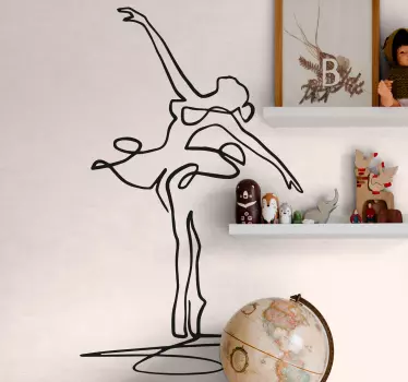 Vinilo decorativo baile Bailarina minimalista - TenVinilo