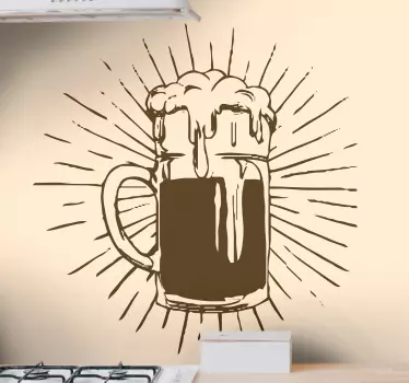Vinilo decorativo bebida Cerveza ligera - TenVinilo