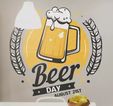 Vinilo decorativo bebida Cerveza logo - TenVinilo