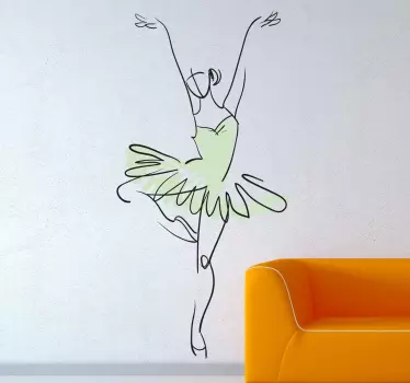Vinilo decorativo boceto bailarina - TenVinilo