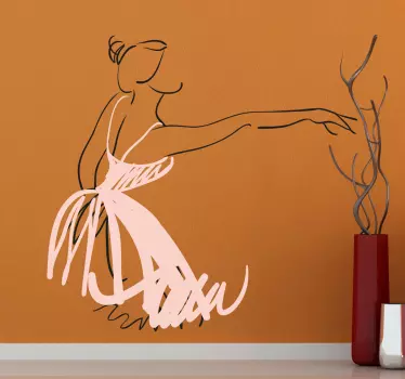 Vinilo decorativo boceto ballet - TenVinilo