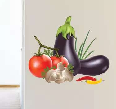 Vinilo decorativo bodegón comida sana - TenVinilo