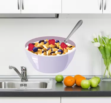 Vinilo decorativo bol cereales - TenVinilo