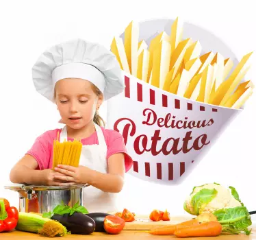 Vinilo decorativo bolsa patatas fritas - TenVinilo