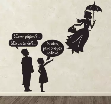 Vinilo decorativo bragas Mary Poppins - TenVinilo
