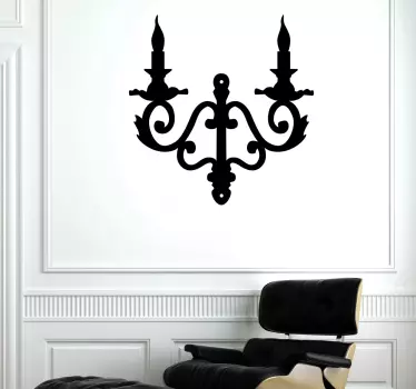 Vinilo decorativo candelabro de pared - TenVinilo
