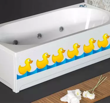 Vinilo decorativo cenefa patos goma - TenVinilo