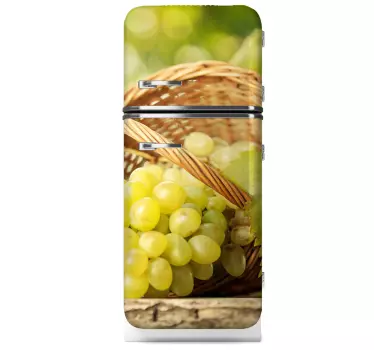 Vinilo decorativo cesta de uvas - TenVinilo