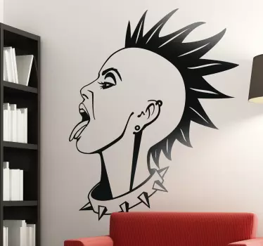 Vinilo decorativo chica punky - TenVinilo