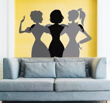 Vinilo decorativo chicas pared - TenVinilo