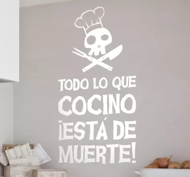 Vinilo decorativo cocino de muerte - TenVinilo