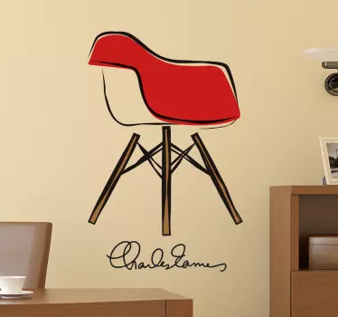 Vinilo decorativo colección silla eames - TenVinilo