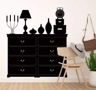 Vinilo decorativo cómoda clásica - TenVinilo