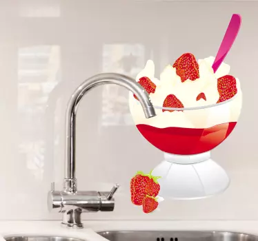 Vinilo decorativo copa helado - TenVinilo