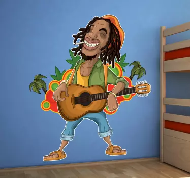 Vinilo decorativo dibujo jamaicano - TenVinilo