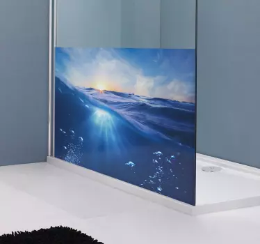 Vinilo decorativo ducha debajo del agua - TenVinilo