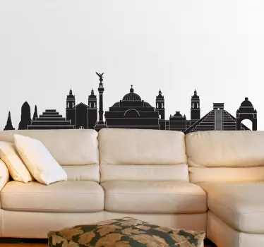 Vinilo decorativo edificios México - TenVinilo