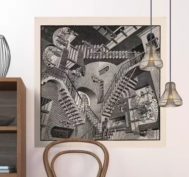 Vinilo decorativo escaleras de Escher - TenVinilo