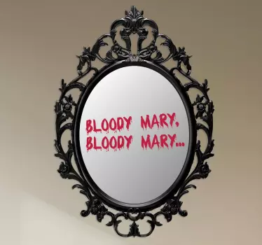 Vinilo decorativo espejo bloody mary - TenVinilo