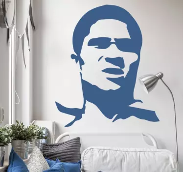 Vinilo decorativo Eusebio rostro - TenVinilo