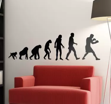 Vinilo decorativo evolución boxeador - TenVinilo