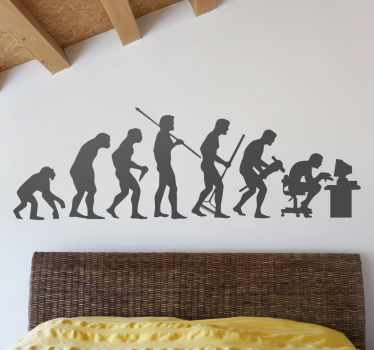 Vinilo pared evolución humana - TenVinilo