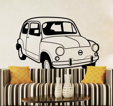 Vinilo decorativo Fiat 500 antiguo - TenVinilo