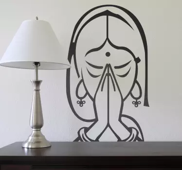Vinilo decorativo figura meditando - TenVinilo