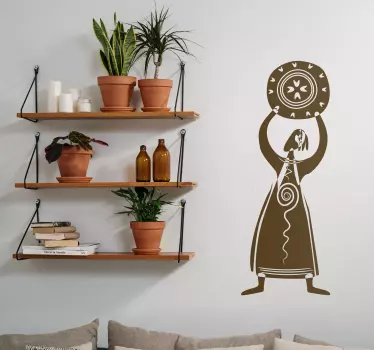 Vinilo decorativo figura tribal - TenVinilo