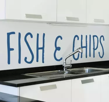 Vinilo decorativo fish and chips - TenVinilo