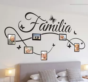 Vinilo para pared decorativo fotos familia - TenVinilo