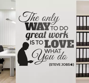 Vinilo decorativo frase de Steve Jobs - TenVinilo