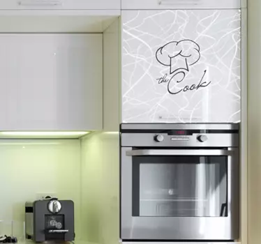 Vinilo decorativo gorro chef línea - TenVinilo