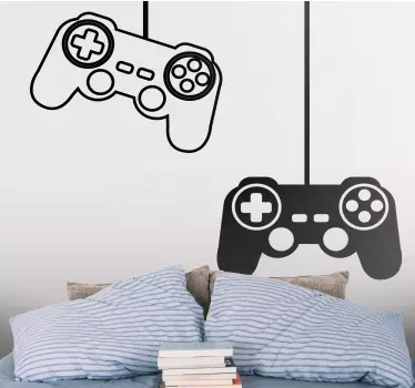 Vinilo decorativo habitación juvenil Niños, jugador, joysticks, s - TenVinilo